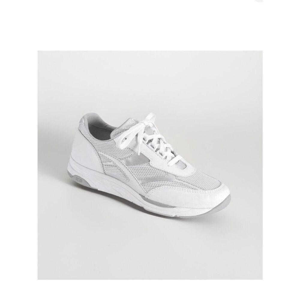 SAS Stylish White and Gray Sneakers Size 10.5 Unisex